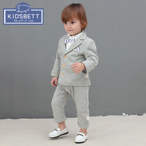 Baby spring suit suit suit gentleman suit autumn and winter 0-3 years old handsome boy dress baby dress