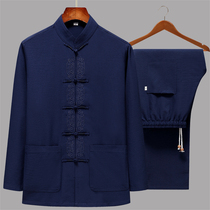 Spring and Autumn Chinese Fenghai Old Lianao Tangshan Men Long-sleeved Sleeve Set Chinese Han-suit Father Costume