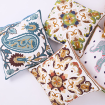 (Matching) Delicate Embroidery Hug Pillow Field American Light Lavish Sofa Leaning Against Pillow Pillowcase