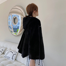 Mink fur fur 2021 new imported ferret fur fur straw jacket Short-to-cap sea Ning Jupi Whole Mink Coat