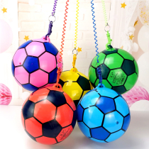 Childrens chain football watermelon ball ball inflatable toy blue ball pat ball with pulling rope ball