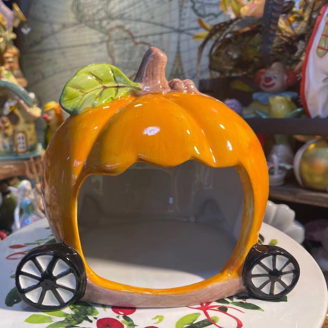 Pumpkin Cart Ceramic Hamster Ceramic Nest Golden Bear Macaroni Hedgehog Hermit Crab Hide House General Foreign Trade