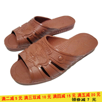 Summer middle aged high elasticity Grandpa Drag bathroom Male Family Dad abrasion resistant Anti-slip old man Soft rubber sandals