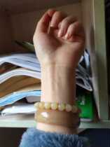 Hetian Jade Qinghai material wild niugou osmanthus cake brown sugar grass flower bracelet