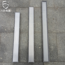 Six Defense Invisible Lengthened Shower Bathroom Large Displacement Deodorant Floor Drain Stainless Steel Rectangular Bar Toilet Villa Custom