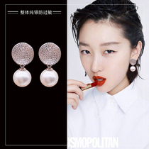 Advanced sense earrings French Net red temperament S925 sterling silver hypoallergenic retro earrings 2021 New Tide