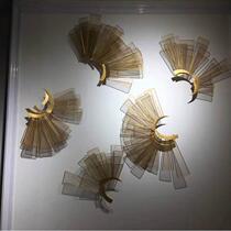 Modern wrought iron wall metal geometric wall decoration background wall decoration model room pendant soft decoration wall crafts