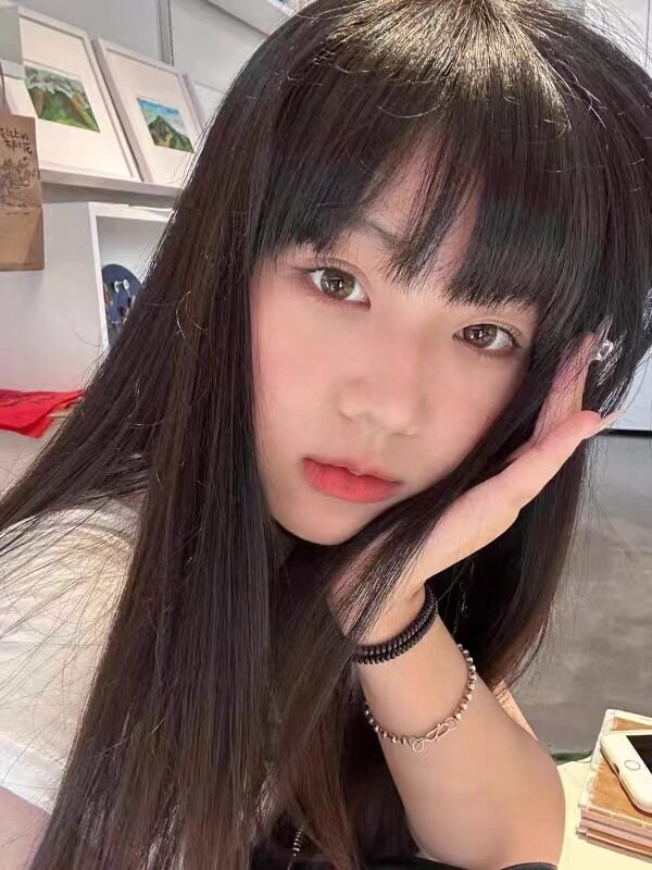 真我黑长直漫画齐刘海假发套 全真发整顶设计 自然隐形无痕贴合 长发飘逸顺滑