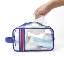 Transparent travel wash bag female portable travel small pvc cosmetic bag multi-function large capacity bath bag Korea