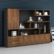 Manager bookcase bookcase boss office background filing cabinet wooden data cabinet combination floor cabinet office furniture