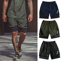 2020 Summer new sport shorts Mens fitness speed dry training Double elastic body Body Running Casual Fitness Pants