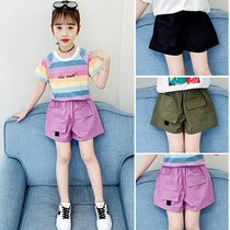 Girls shorts summer 2021 new net red childrens foreign style children wear summer clothes thin casual hot pants tide