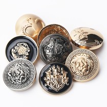 Metal coat windbreaker Newssuit jacket button round mens and womens woolen gold suit buttons Joker