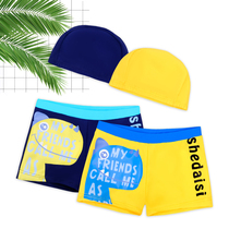 Childrens swimsuit boy swimming trunks middle Big Boy flat corner swimming trunks fashion cartoon hot spring swimsuit swimming equipment