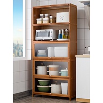 Kitchen cabinet locker with door cupboard home high cabinet rural kitchen breathable anticorrosive wood multi-layer storage Kitchen Cabinet