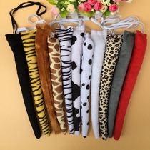 Animal Tail Belt Children Kindergarten Emulation Toy Catch hide plush toy performance props ferret tail to play