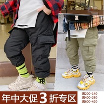 (Mid-year clearance is not refundable) Childrens down pants down pants overalls winter pants baby down