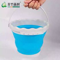 Folding silica rubber fine artistic shampoo pencil drum painter rubber plastic foldable scaling multi-function washing