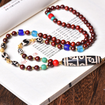 ZIJINGYAO original handmade old celestial beads turquoise gold star lobed red sandalwood multi-circle couple men and women couples