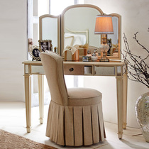 Dresser Small family type glass mirror Mini Makeup Table Bedroom Minima Eurostyle Neoclassical Princess Makeup table