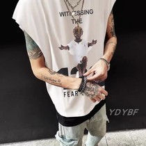 FOG FEAR OF GOD X RRR123 Jointly named little boy angel without sleeves and high street digital vest