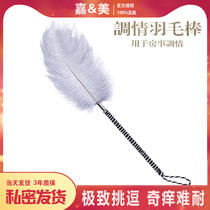 SM flirting feather sticks husband and wife passion teasing private nipples husband and wife room artifact Queen adult props