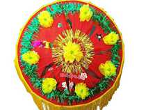 New Big Flower Umbrella Lace Dance Umbrella Hand Flower Stage Props Dancing Fitness Craft Umbrella Northern Shaanxi Yangko Umbrella