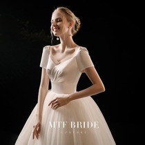  Mantingfang (Dorothy)French satin light wedding dress 2021 new bride goes out simple Qi Qi summer