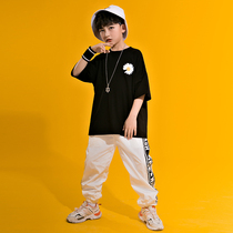 Boys street dance suit hip-hop costumes hiphop childrens loose short-sleeved costumes summer jazz dance clothes