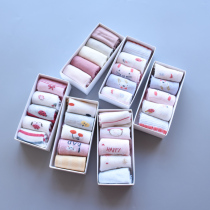 Six-fold clearance ~ 16-18cm ~ Summer thin Bambi childrens socks childrens socks combed cotton gift box five pairs of girls