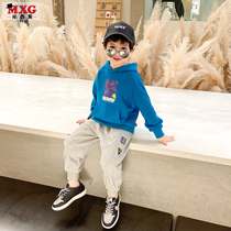 Missigo children's sportswear spring and autumn 2021 new trendy boys' Korean style handsome middle and large children's style