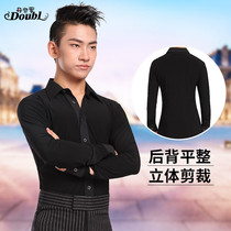 Dan Baoluo men's jacket long sleeve shirt modern dance national standard dance waltz ballroom dance black dance costume