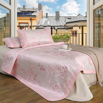Fuana Saint Flower Summer mat three-piece single double jacquard mat ice silk mat folding air conditioning soft mat