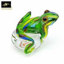 Boutique Tropical Rainforest Frog Glazed Ornament Crafts Small Frog Bookcase Decoration Nafu Wenju Gifts