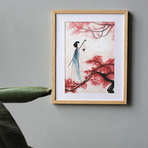 Peach blossom decoration painting Living room Bedroom Tea room Study Room Housewarming New home gift New style Chinese painting Ink painting lady