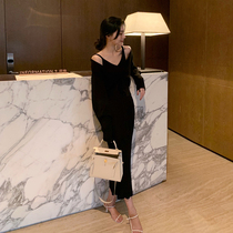 From the beginning of spring two-piece dress womens long knitted cardigan 2019 spring new very fairy suit two-piece set