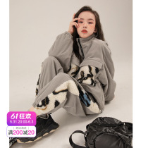 Rain Stars Rain & Rain girls suit 2021 Winter new childrens net red ocean atmosphere CUHK Scout thickened Two sets