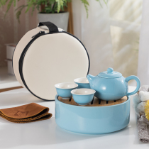 Portable tea set travel bubble teapot three cups four cups small set outdoor car gift fast guest cup lid Bowl