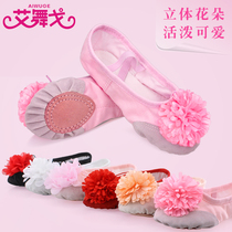 Children Dance Shoes Girls Ballet Shoes Adults Gymnastics Shoes Embroidered Shoes Soft Underfoot Powder Yoga Cat Paw Shoes