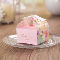 Weisimei European pink color wedding sugar box Happy sugar box Wedding red wedding creative sugar box