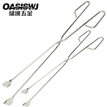  Stainless steel barbecue clip barbecue charcoal food frying scissors long handle garbage lengthened and thickened household pick-up device