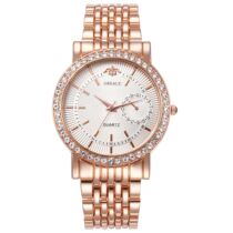 Golden business simple alloy steel band watch Watches Men 20