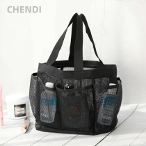  Mesh bath swimming bath bag beach bag mesh storage cosmetic bag womens portable transparent wash bag travel