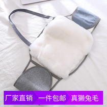 Otter rabbit hair waist protection leather real hair men and women warm stomach protection Belly warm palace Elderly cold support send parents