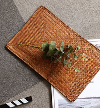 Hand Woven Busgrass Mat Bowl Cushion Anti-Burn Cup Mat minimalist tea mat Grass chedolet table heat insulation mat