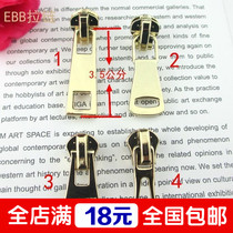 Upscale 5 COPPER ZIPPED LIGHT GOLD ZIPPER HEAD CLOTHING BAG LEATHER BAG Straight Dress Pull Head Clothing Accessories DIY