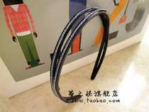 Tienies hair adorned with Korean temperament wide edge water drill crystal hair stirrup Short haired head hoop with teeth hoop upscale hairpin