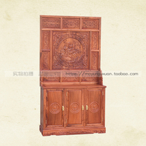 Mahogany screen Chinese style Burmese pear living room partition large fruit red sandalwood against the wall home porch cabinet high-end sideboard