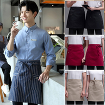 Fast food coffee shop overalls half denim apron hot pot Western restaurant waiter canvas waist apron