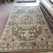 Pure Hand Knotted Woven Genuine Silk Rug Silk Rug Modern Fields Garden Minimalist Living-room Bedroom Tea Table Carpet Machete